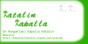 katalin kapalla business card